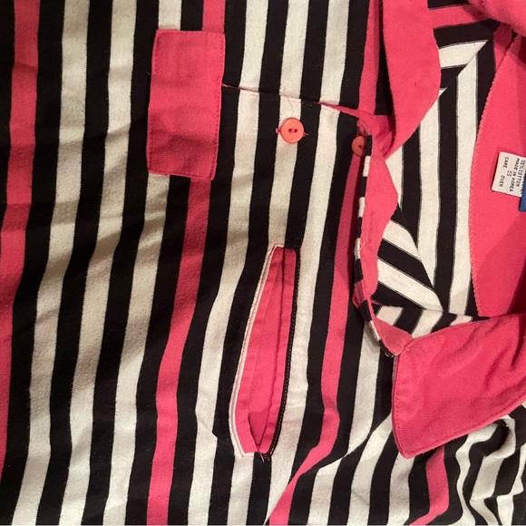 VINTAGE 80’s Ocean Pacific MENS small Shirt - Pink and Black - Picture 3 of 4